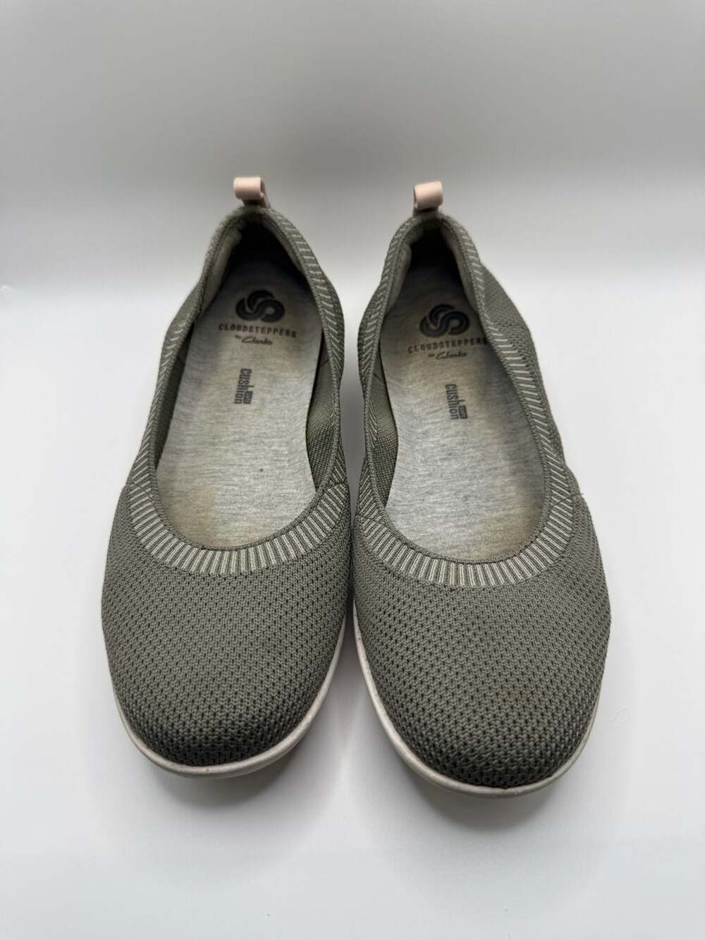 Women’s Clarks Knit Ballet Flats in Dusty Olive